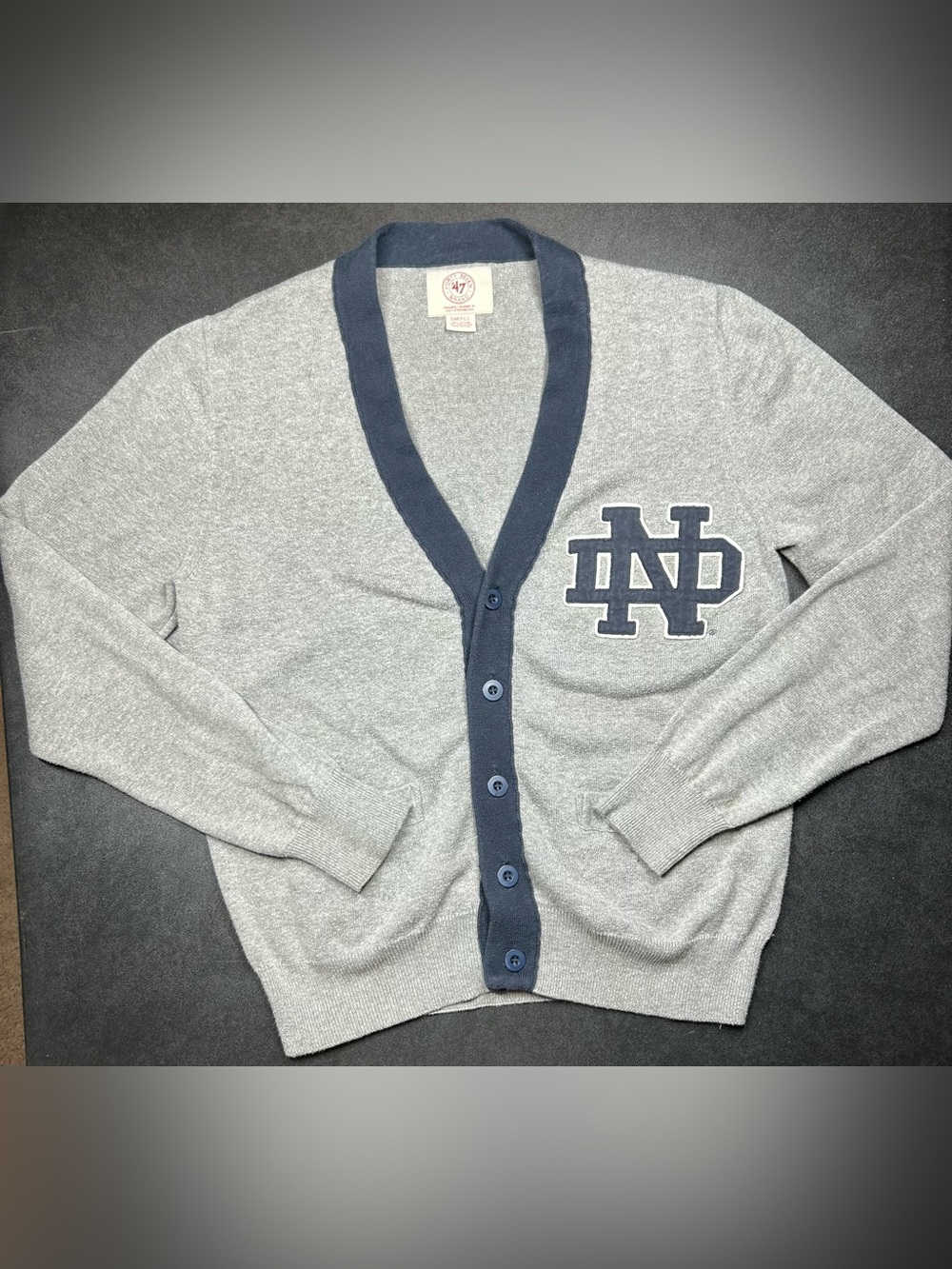 47 Brand Men’s Size S Notre Dame Fighting Irish Cardigan